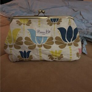 Primrose Hill Floral Cosmetic Bag - Blue, Yellow, Brown